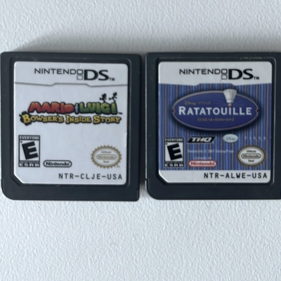 Nintendo DS - two games Mario and Luigi Bowser’s inside story and Ratatouille- E - Picture 1 of 2
